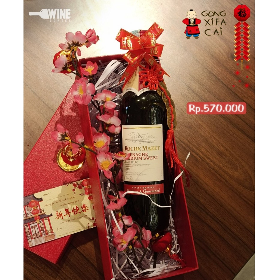 

HAMPERS IMLEK CNY Kado RED WINE Roche Mazet - Grenache Medium Sweet