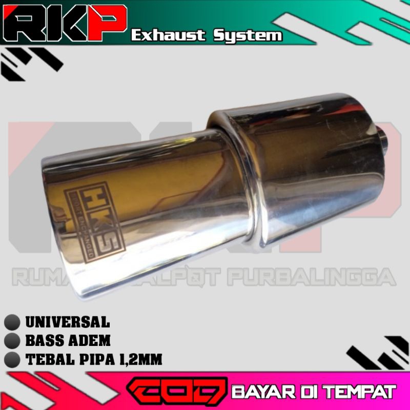 KNALPOT MOBIL HKS OVAL BASS ADEM HARIAN