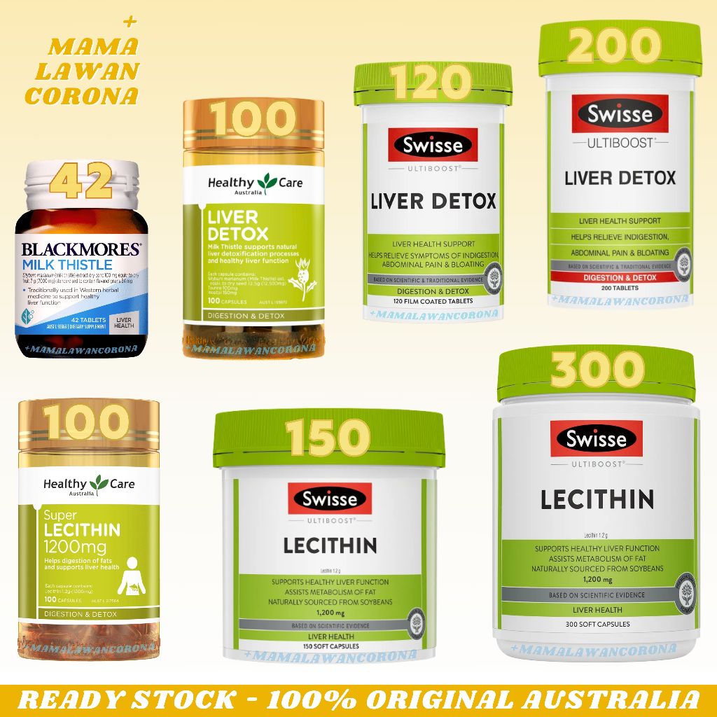 Swisse Ultiboost Liver Detox 120 Tablets 200 Tablet Vitamin Hati Fatty Liver AUSTRALIA / Lecithin 12