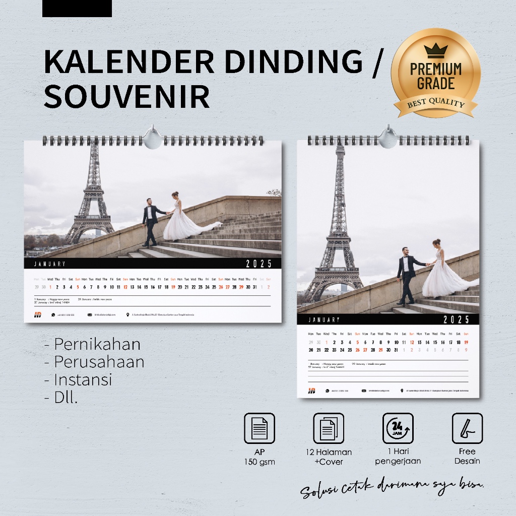 

CUSTOM KALENDER / KALENDER DINDING / SOUVENIR KALENDER / SOUVENIR PERNIKAHAN / SOUVENIR PERUSAHAAN