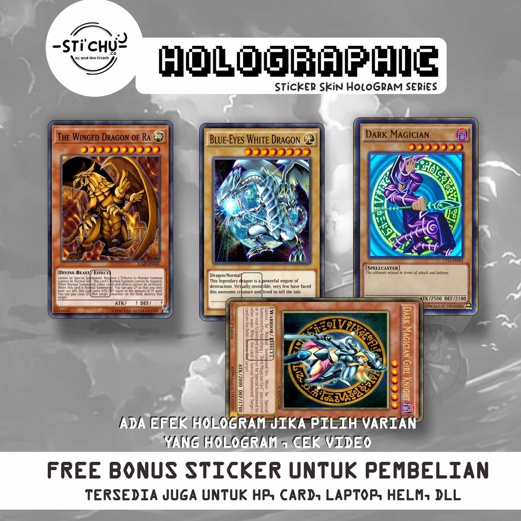 

LANGSUNG ORDER GAN Sticker Kartu Atm Skin Card HOLOGRAM Yugi Oh flazz emoney dll