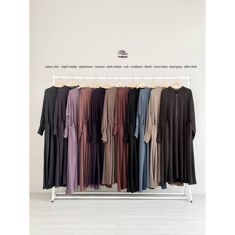 Ajman Abaya vol. 2 by Malikah Bahan Mina Premium | Gamis Syari Simple Elegan Best Seller