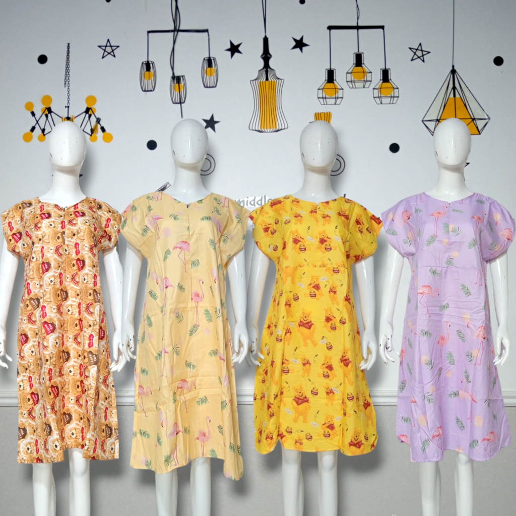 Daster katun micro Halus //Daster wanita dewasa murah//daster midi//daster busui//daster kyna