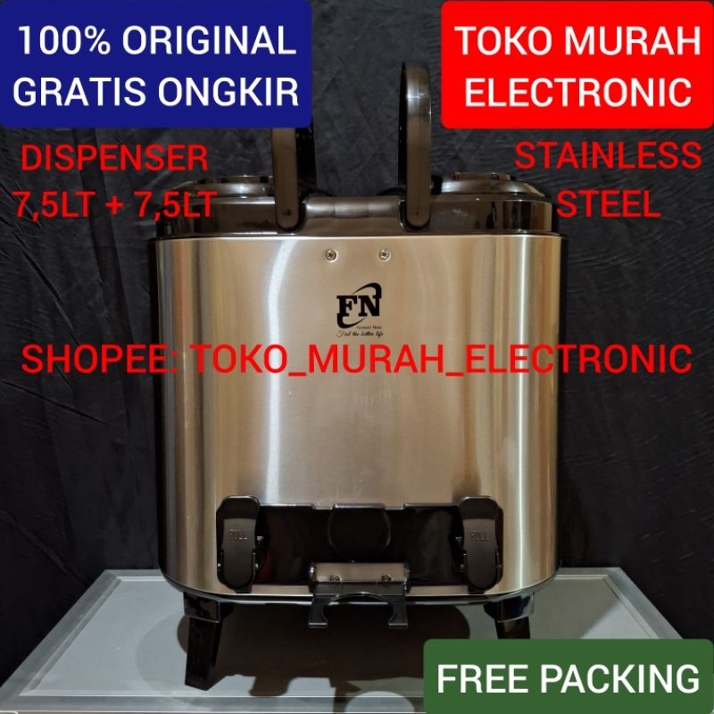 TME - Water Jug FN Double 15LITER Twin Cooler Dispenser Hot And Cool 7,5+7,5LITER