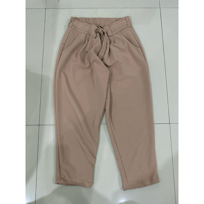 PRELOVED celana Kulot cream wanita