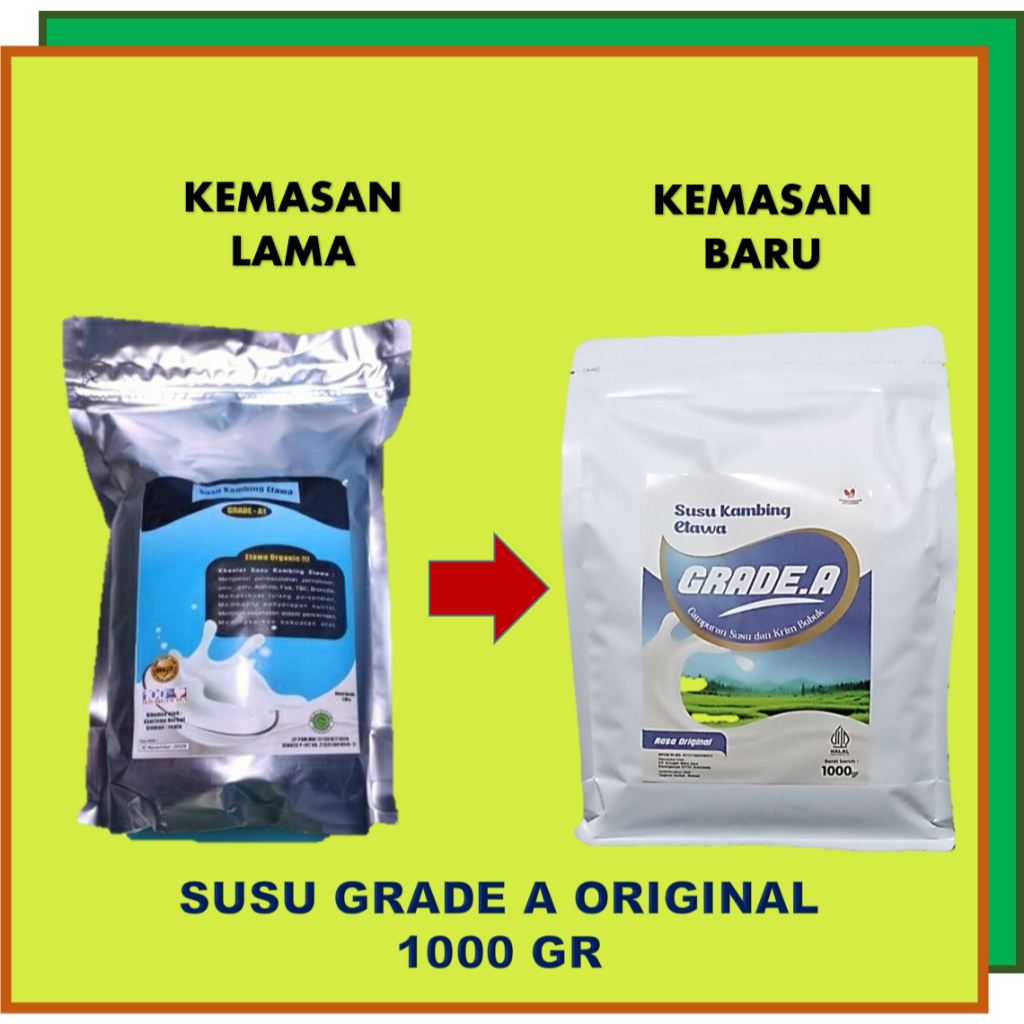 

SUSU KAMBING ETAWA GRADE A1 1KG VARIAN ORIGINAL / COKLAT / STRAWBERI
