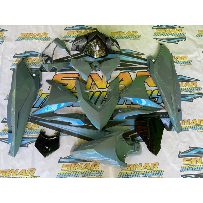 cover body custom fullhalus vario 125/150 led old warna nardo lembayung biru