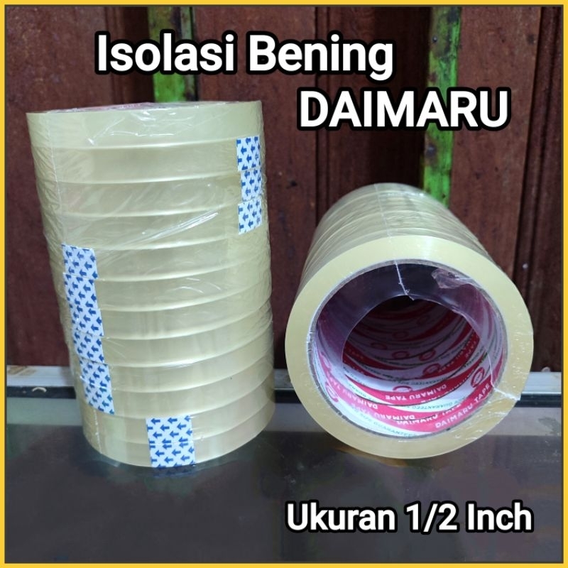 

1 Slop Isolasi Kecil Bening 1/2 Inch Isi 12 Rol DAIMARU