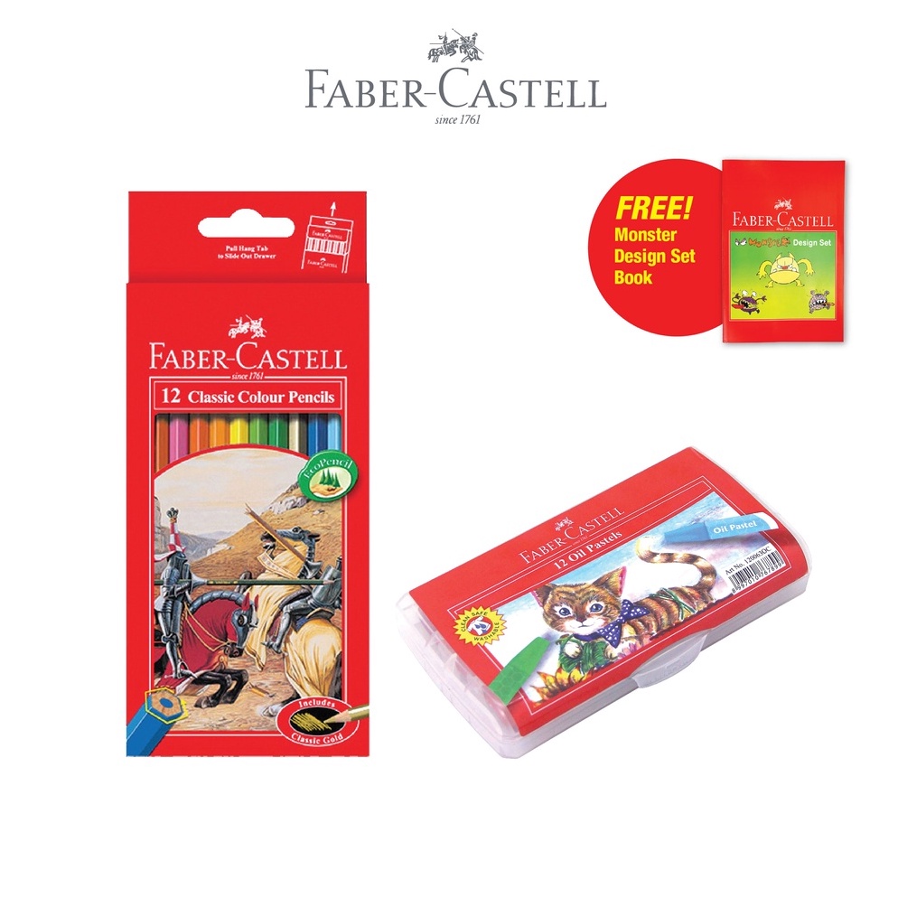 

KODE B77L FaberCastell Pensil Warna set 12 Crayon set 12 Free Activity Book