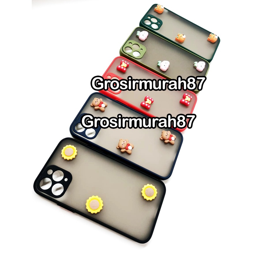 MURAH candy macaron softcase case tebal kondom hp Iphone 11 Pro pink maroon kuning hitam navy