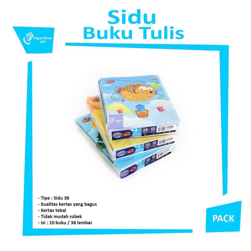 

KODE Q83A SIDU Buku Tulis Varian Random 38 Lembar PACK