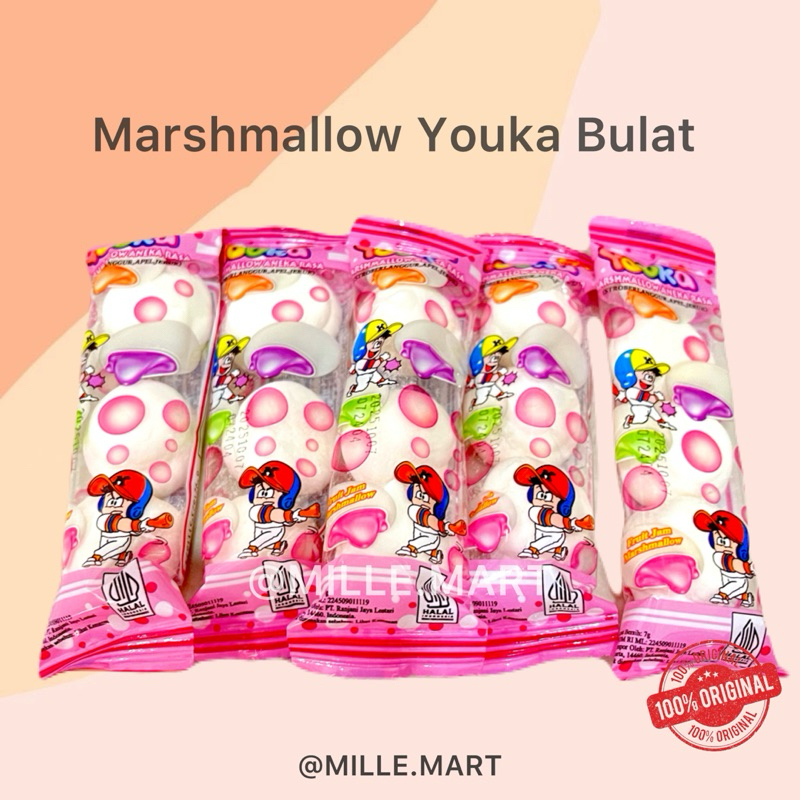 

[Per Pcs] Marshmallow Bulat Youka Aneka Rasa/ Yupi Marshmallow Ranjani 7gr