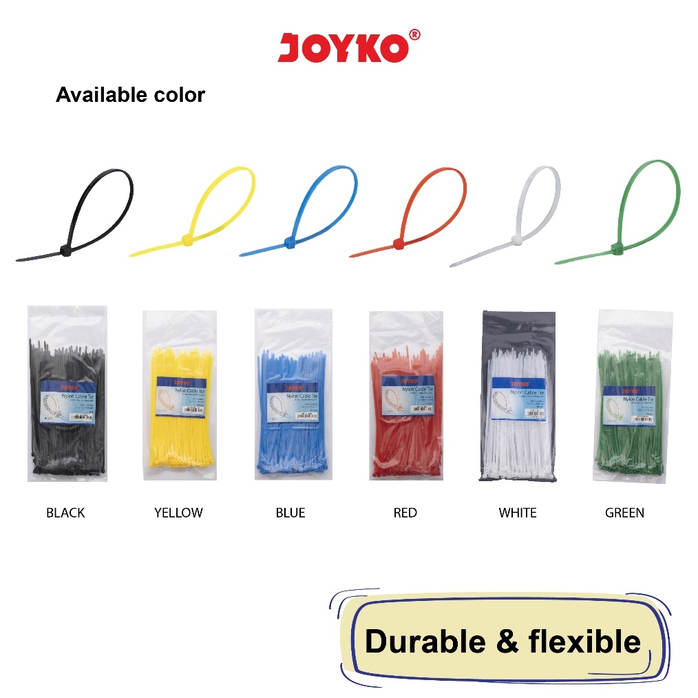

SPESIAL 1 Pcs Cable Tie 25 x 15 mm JOYKO CBT1 Tali Serut Dasi Pengikat Kabel 15 Cm Nylon 25x15mm