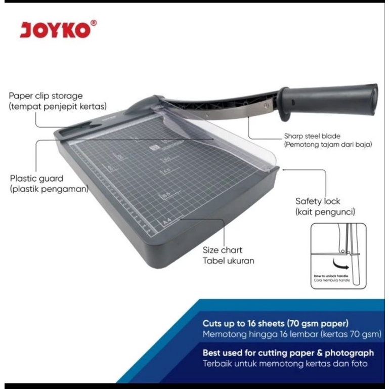 

ORIGINAL Joyko PPCT 233 size A4 Alat Potong Pemotong Kertas Paper Cutter PPCT233