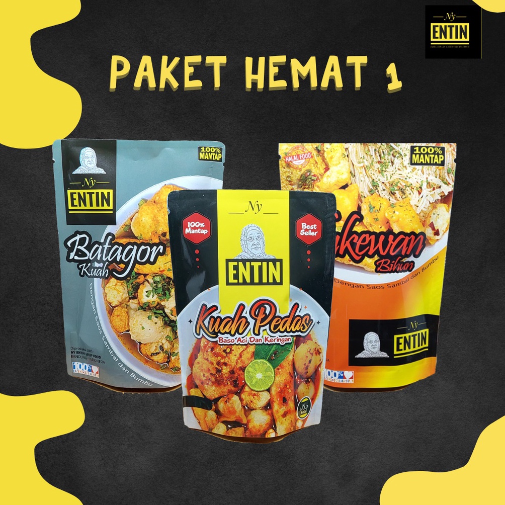 

PRODUK TREND Paket NY ENTIN 1 isi Baso Aci Batagor Kuah dan Takewan Bihun