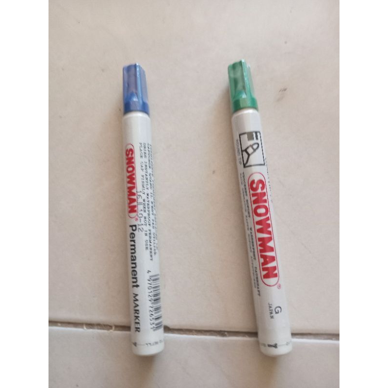 

spidol snowman biru n hijau merah