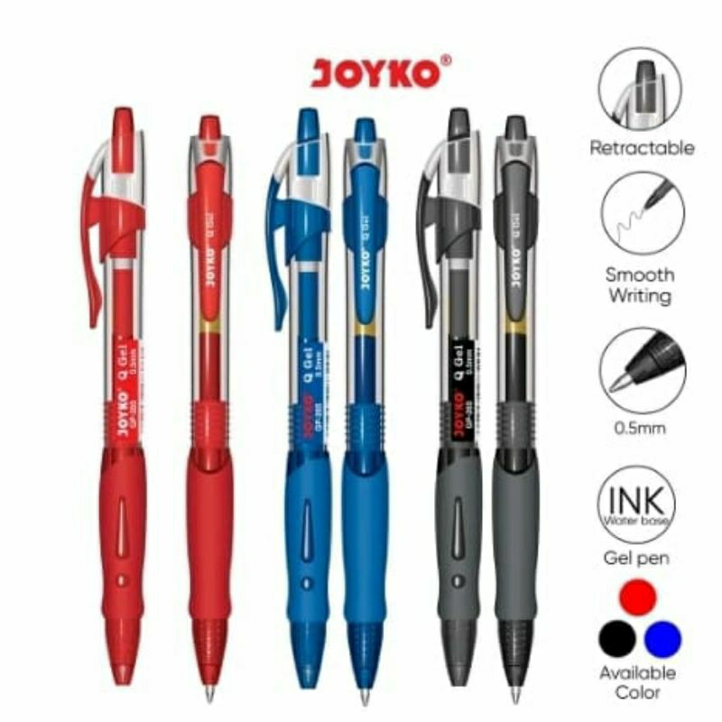 

PULPEN GEL JOYKO Q-GEL GP-265 ISI 12PCS