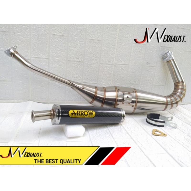 Knalpot Ninja 2tak Arrow carbon Ninja R RR SS stenles Arrow carbon