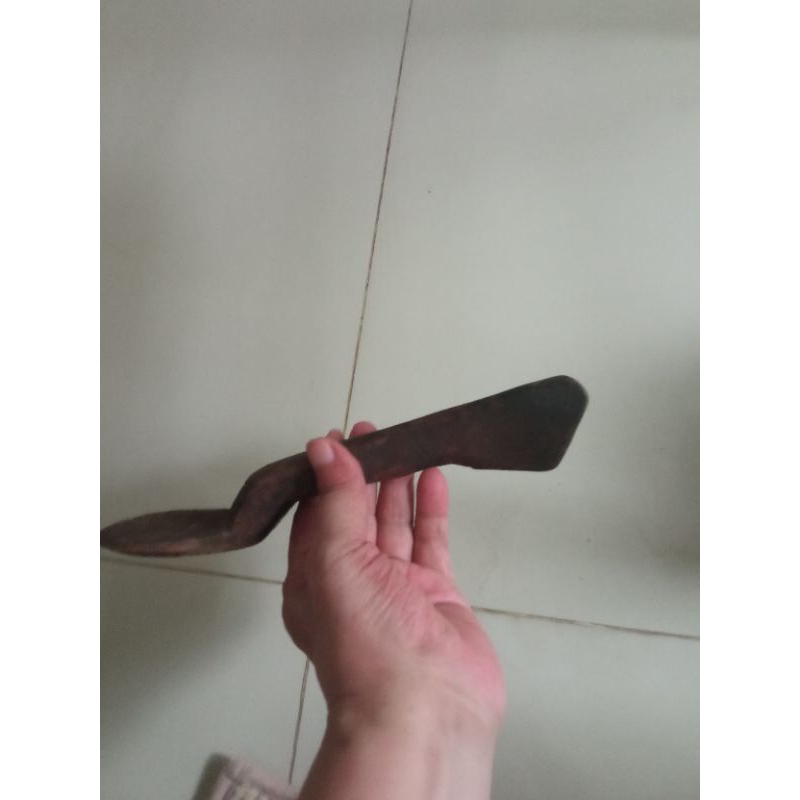 centong nasi kayu JATI jadul tua antik langka lawas bekas pakai kecil mungil