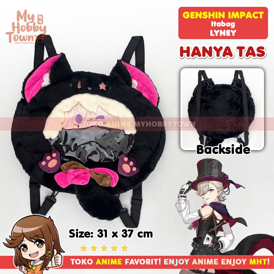 Tas Backpack Ransel Boneka Itabag Ita Bag Karakter Anime Game Genshin Impact : Lyney