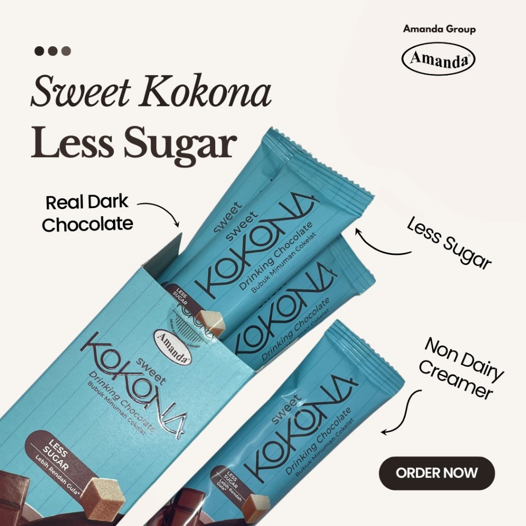 

Sweet kokona - Less Sugar Bubuk Minuman Cokelat isi 4 sachet