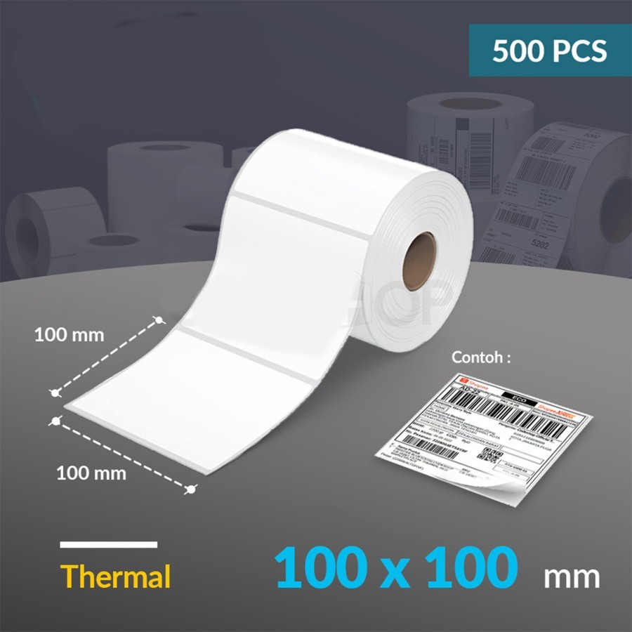 

Label Barcode Thermal Stiker 100x100cm 1 baris 500 lbr