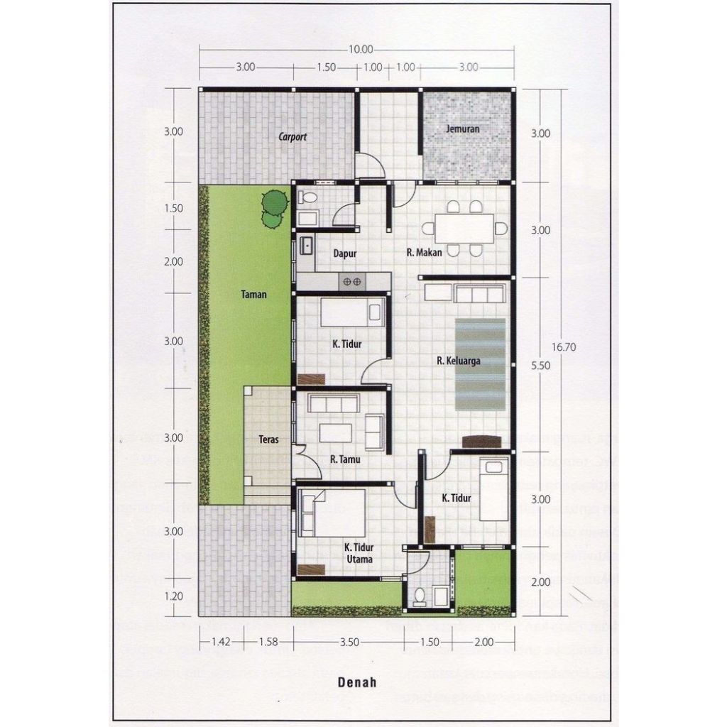 Denah rumah modern minimalis murah free revisi