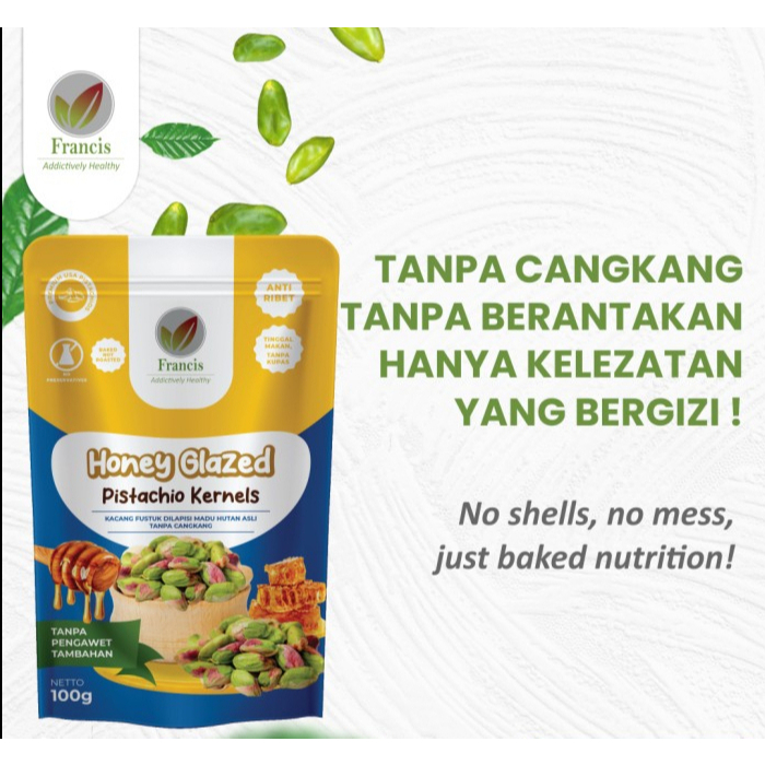 

Honey Glazed Pistachio Kernels / Kacang Fustuk Tanpa Cangkang Panggang