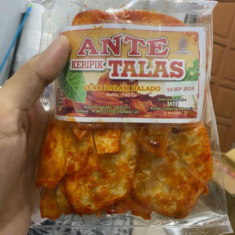 

Keripik Talas Balado ANTE 100gram Pedas Manis