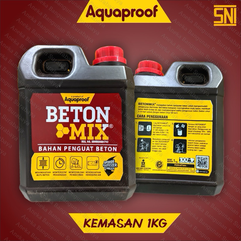 Beton mix AQUAPROOF 1kg obat pengeras penguat cor beton
