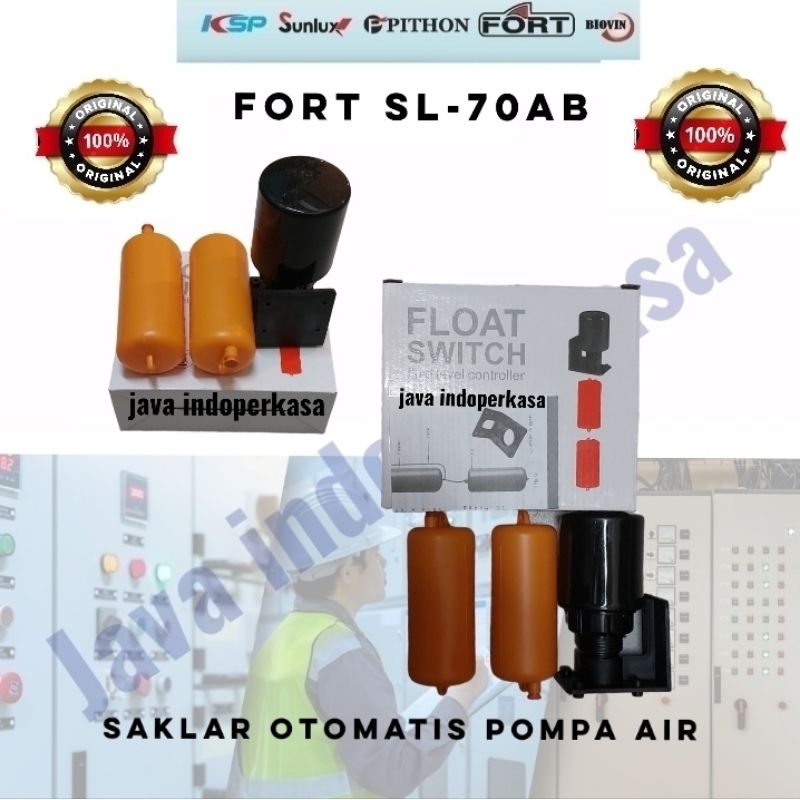 FORT SL-70AB float switch saklar otomatis pompa air pemasangan di toren air tandon