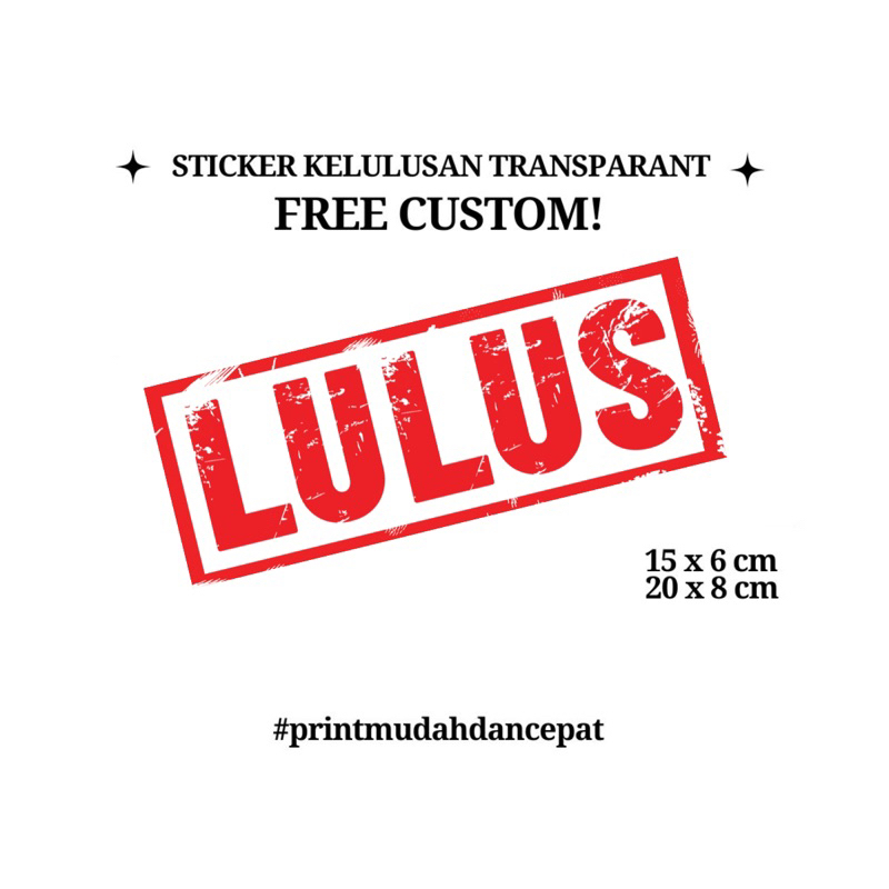 

Sticker Transparant Wisuda Kelulusan (Baca Deskripsi)