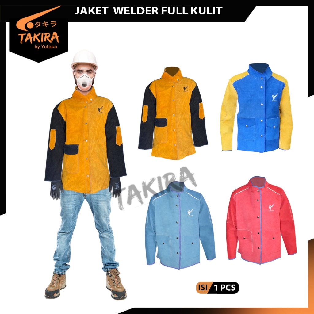 Jaket Las Full Kulit / jacket Welder Full Leather / Jaket Safety/ Murah