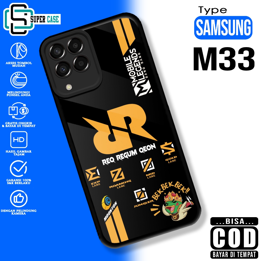 Case SAMSUNG M33 SuperCase Motif [ RRQ ] Casing Terbaru Softcase Hardcase glossy kaca Bisa COD