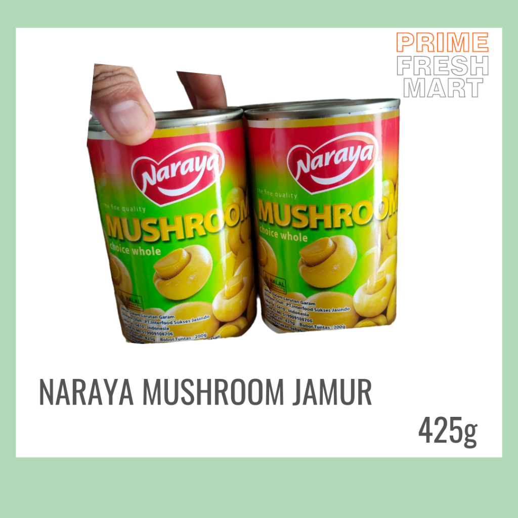 

Naraya Mushroom Jamur Kaleng Kemasan 425gr