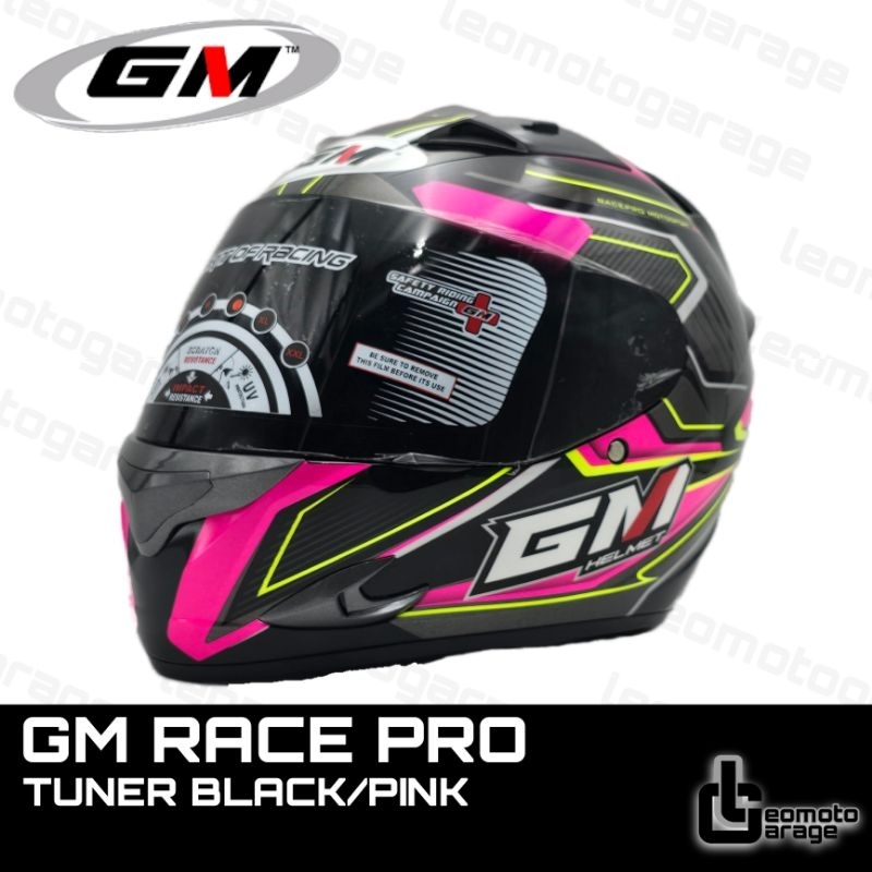 HELM GM RACE PRO TUNER FULL FACE BLACK/PINK
