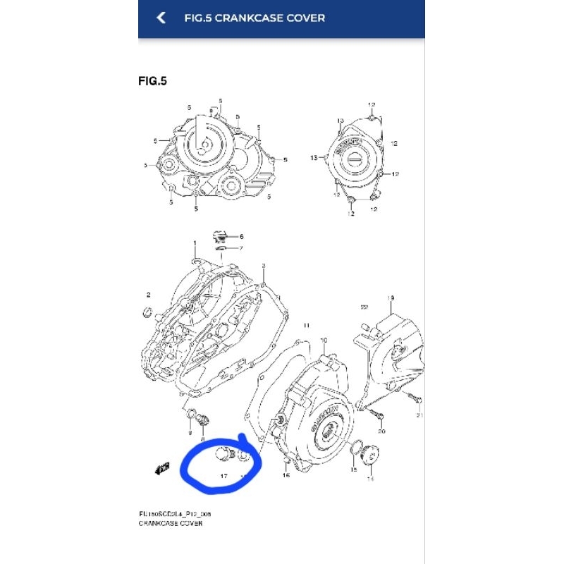 Baut screw tutup top magnet baut lubang intip top suzuki satria fu shogun smash ori