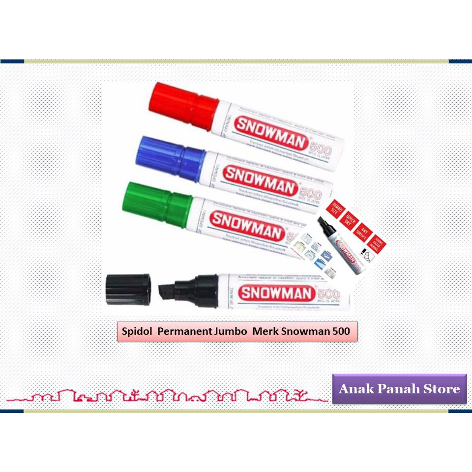 

Spidol Jumbo Permanent Marker Type 500 Merk Snowman