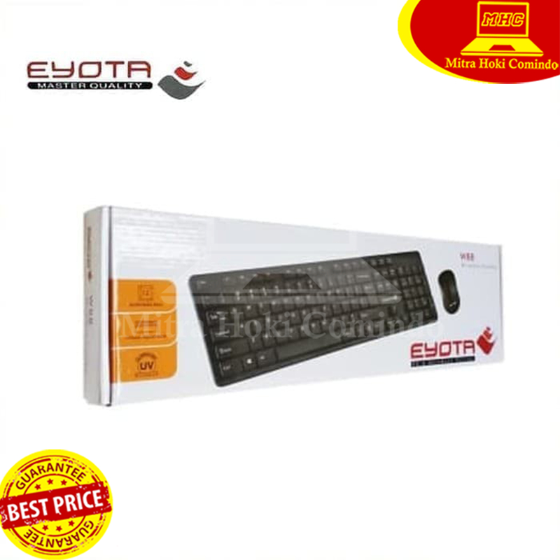 KEYBOARD MOUSE WIRELESS MURAH COMBO SET WIRELESS KEYBOARD MOUSE EYOTA W88