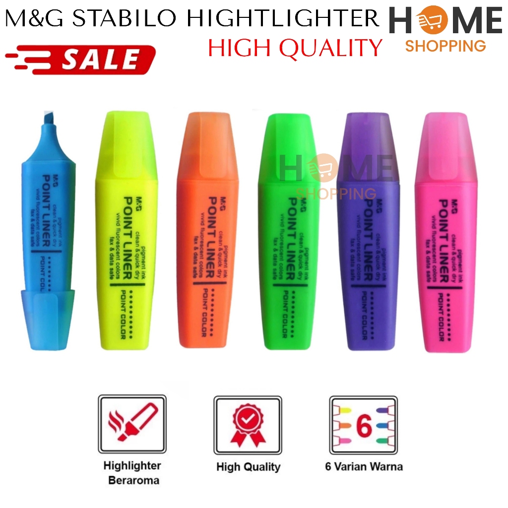 

[HS] ATK011 STABILO M&G / HIGHLIGHTER STABILO WARNA WARNI M&G / POINT LINER HIGHLIGHTER / STABILO PENANDA BERAROMA / HIGHLIGHTER