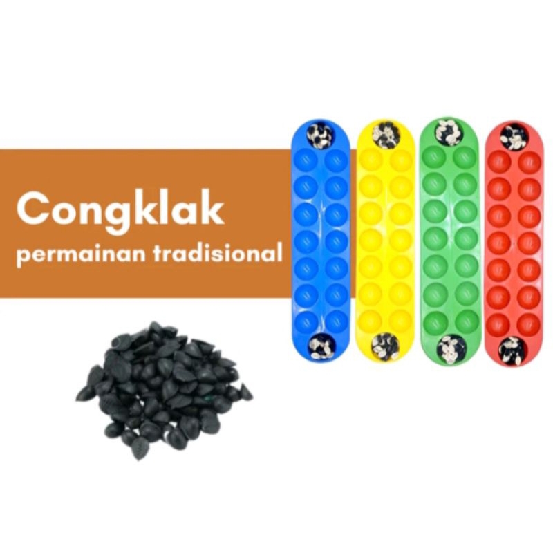 PROMO MAINAN TRADISIONAL ANAK MAINAN ANAK ANAK PEREMPUAN/LAKI LAKI TERMURAH MAINAN CONGKLAK TRADISIO