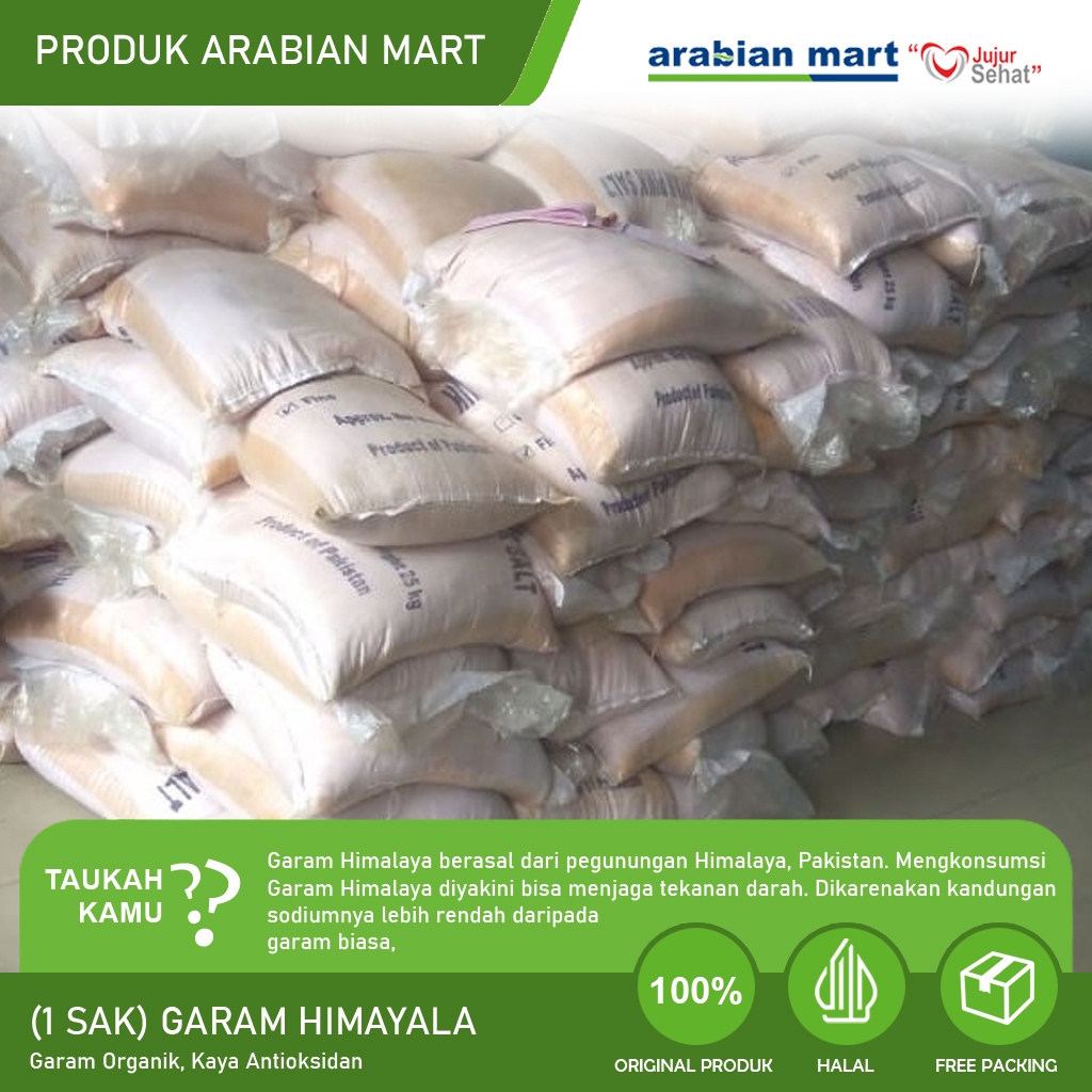 

GARAM HIMALAYA 25kg / 1 SAK Super Himsalt Asli Pakistan Garam Sehat Diet Mpasi