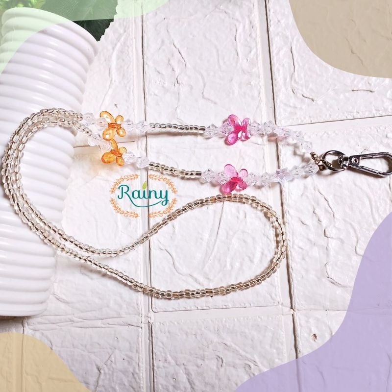 

Lanyard Kalung ID Card (Name Tag) Aesthetic Bahan Manik Beads Lucu Gaya Korea Elegant untuk Kantor, Kampus, Kepanitiaan