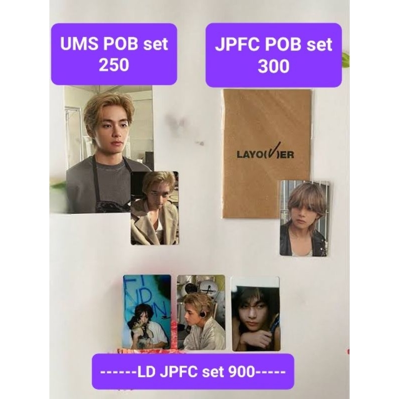Layover Kim taehyung V BTS POB UMS POB JPFC Lucky Draw JPFC