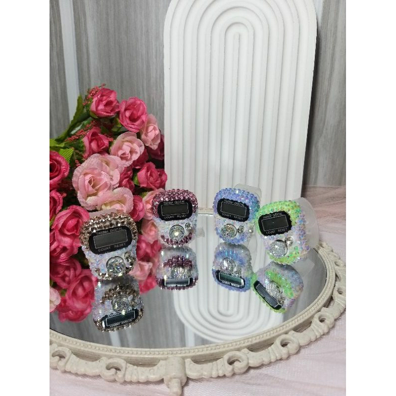 TASBIH DIGITAL SWAROVSKI MARINA BLINK BLINK, TASBIH DIGITAL CANTIK, TASBIH DIHITAL ELEGENT