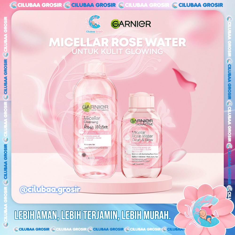 Garnier Micellar Rose Water Cleanse & Glow 125mL ||  400mL