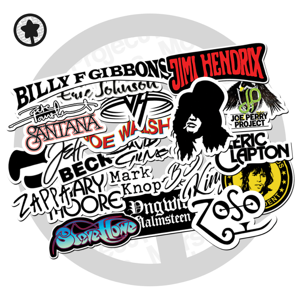 

STICKER PACK BAND GITARIS | STIKER GITARIS HITS DUNIA SERIES [20 PCS]