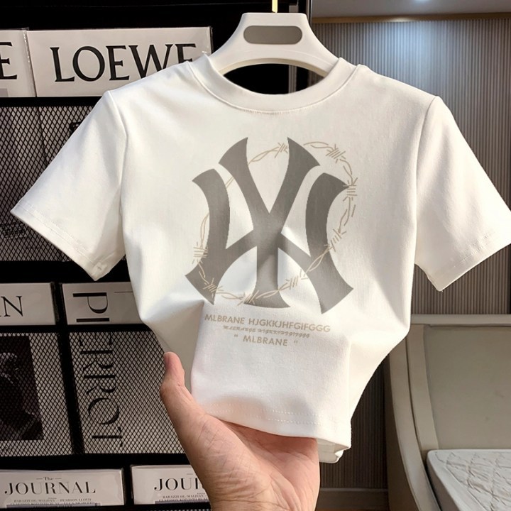 XiaozhaiNv Baju Crop Wanita korea kaos crop wanita baju atasan wanita terbaru crop top kaos premium 