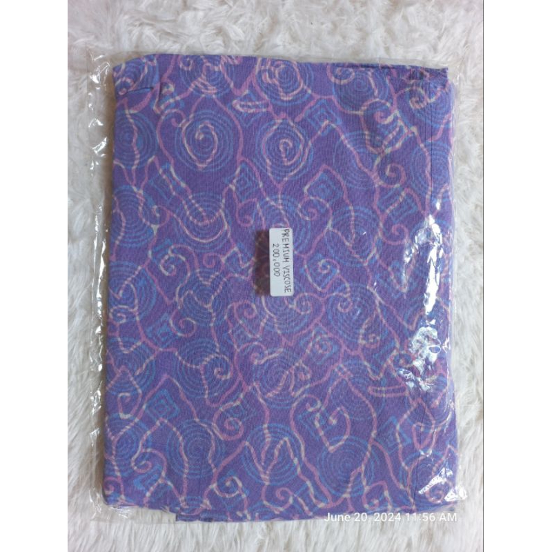 Kain Batik Bahan Premium Viscose Ungu