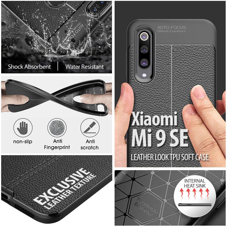 PROMO TERPOPULER Xiaomi Mi 9 SE  Mi9 SE  Leather Look TPU Soft Case